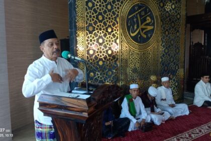 Peringatan Maulid Nabi Muhammad SAW. dan Pelantikan Pengurus Imdadiyyah atau Lajnah di Masjid Terapung Amirul Mu’minin Pantai, Makassar, Sabtu, (20/9/2025). | Foto: JATMAN Sulsel
